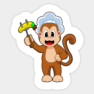 Monkey Chef Banana Sticker